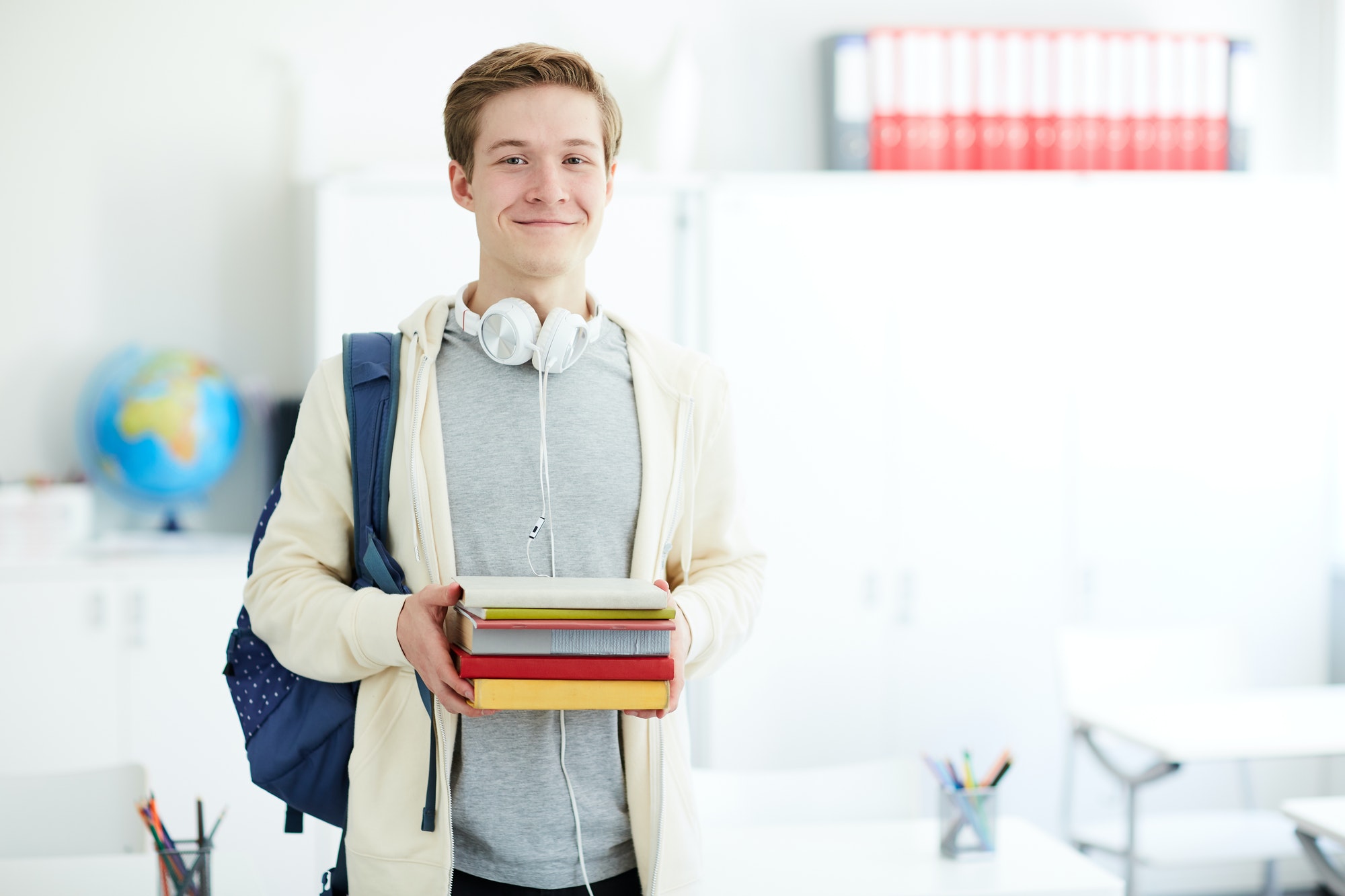 Guy with books